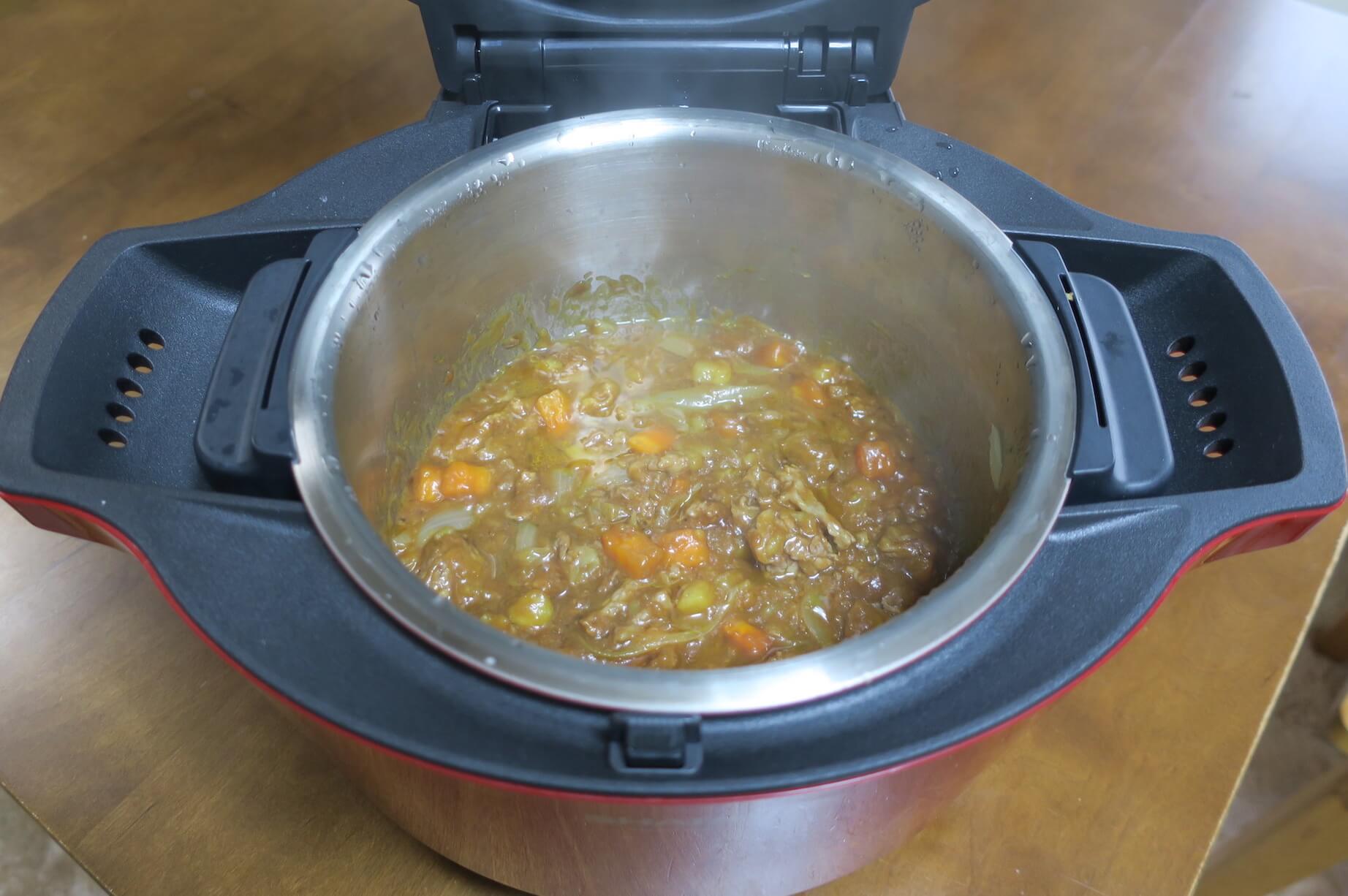 無水カレーの出来上がり