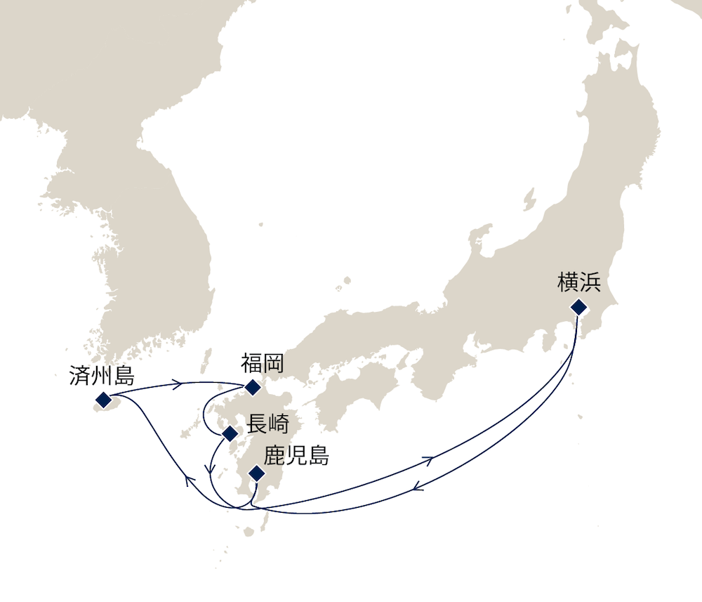 2020年ゴールデンウィーク クイーンエリザベスクルーズ航路.png 2020年ゴールデンウィーク クイーンエリザベスクルーズ航路