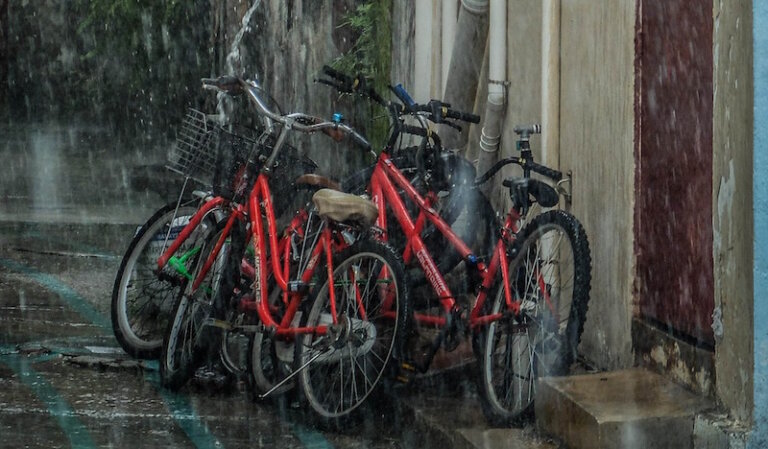 雨ざらし 自転車